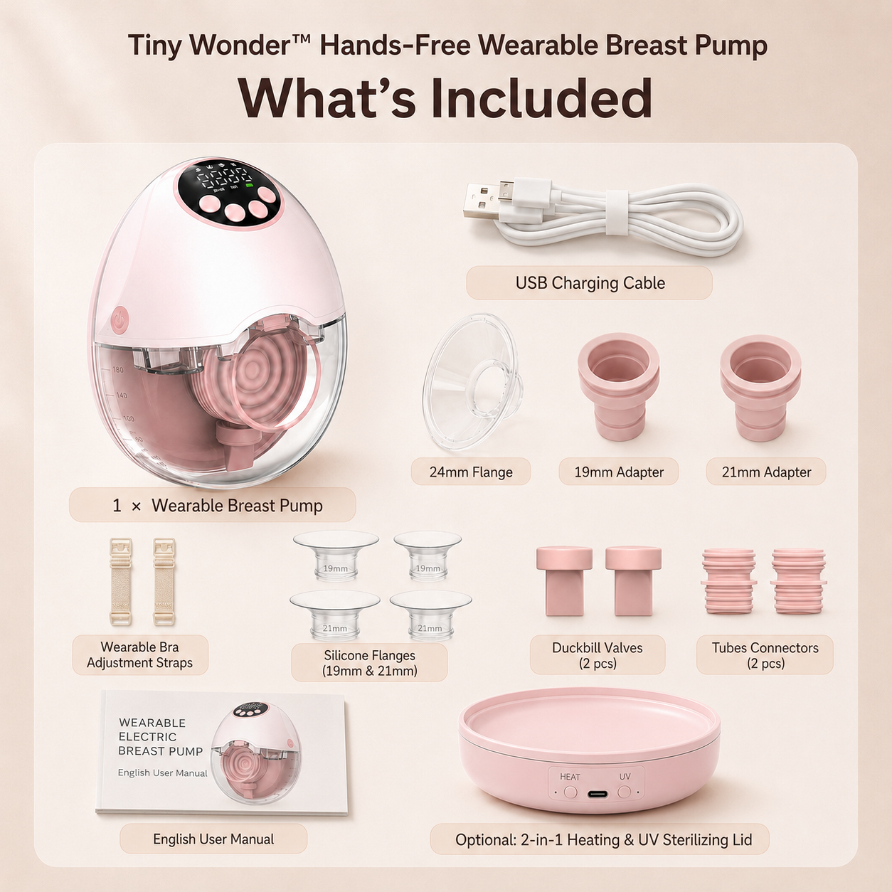 Tiny Wonder™ Hands-Free Wearable Breast Pump