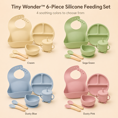 Tiny Wonder™ 6-Piece Silicone Feeding Set