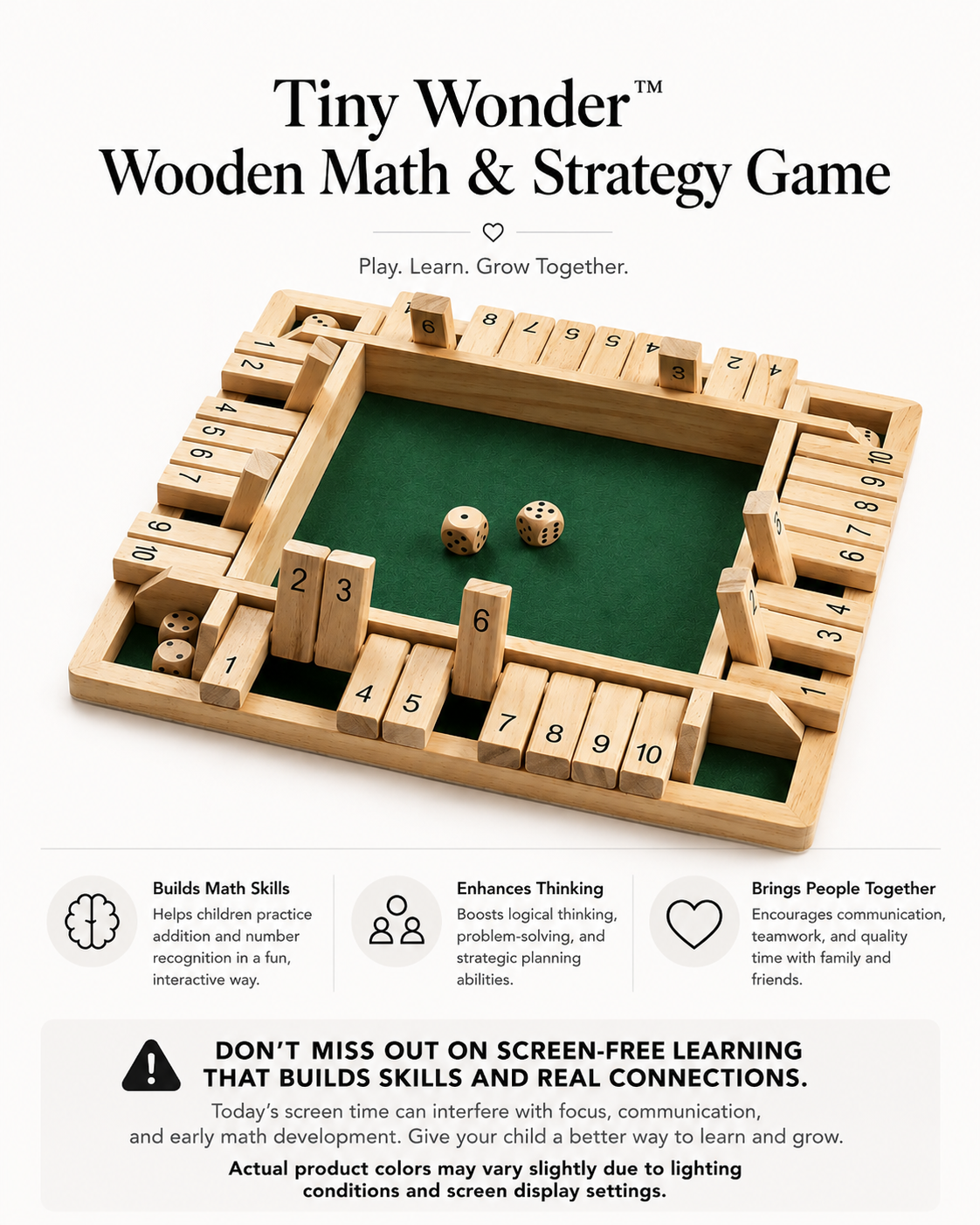 Tiny Wonder™ Wooden Math & Strategy Game